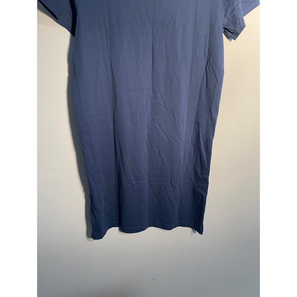 Pact Organic Cotton Tee Dress in French Navy Size Small Granola Girl Casual - Picture 8 of 10